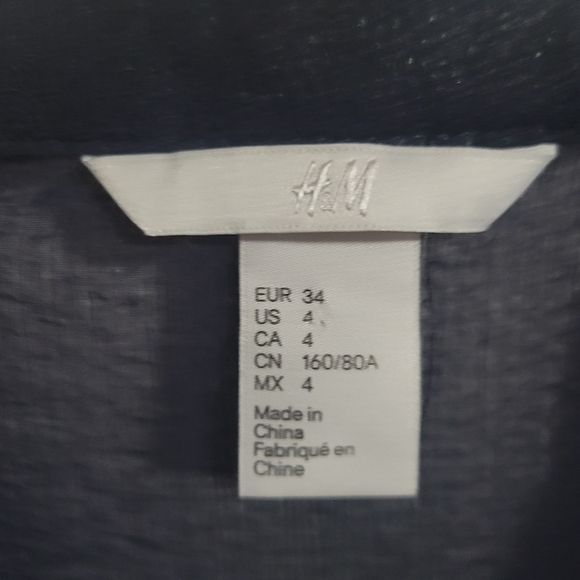 HM Faux wrap top sheer back size 4 - Picture 3 of 16